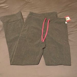 Heather Grey Smitten Scrub Pants (Small Tall)